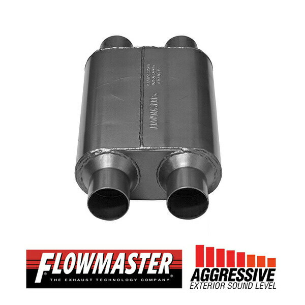 FLOW MASTER / フローマスター 40 マフラー 425404 Dual in 2.50 /Dual out 2.50 - Aggresive Sound