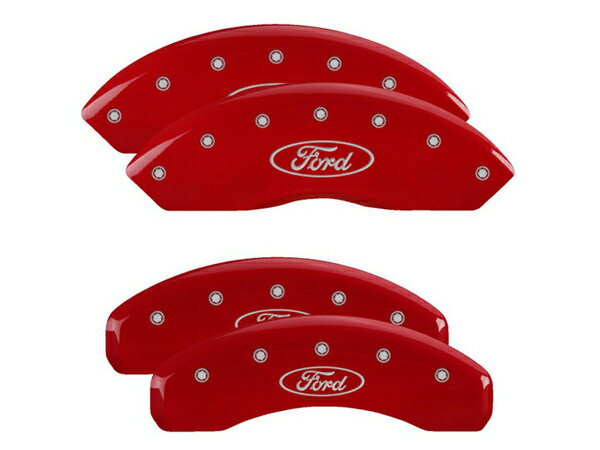 【楽天スーパーセール★エントリーでP10倍！】【MGP 正規品】 99-04y フォード F-150 F-150Heritage 専用設計 ブレーキ キャリパーカバー レッド フォードオーバルロゴ 10021SFRDRD