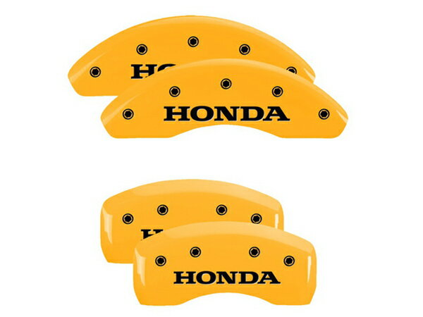 【楽天お買い物マラソン★エントリーでP10倍！】【MGP 正規品】 ホンダ ヴェゼル VEZEL RU系 専用設計 ブレーキ キャリパーカバー イエロー HONDAロゴ アルミ製 20217SHONYL 1台分 セット