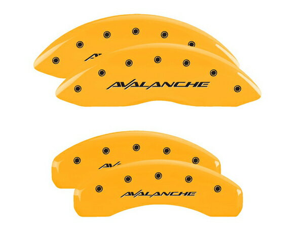 【大感謝祭★エントリーでP10倍！】【MGP 正規品】 02-06y シボレー アバランチ1500 専用設計 ブレーキ キャリパーカバー イエロー アバランチロゴ アルミ製 14002SAVLYL