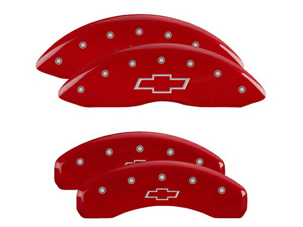 【MGP 正規品】 シボレー 99-06y シルバラード1500 | 03-05y アストロ 専用設計 ブレーキ キャリパーカバー レッド ボウタイロゴ 14034SBOWRD