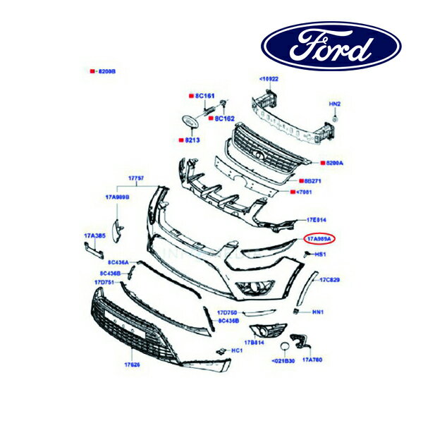 フォード純正 フロント バンパーカバー 右側 RH 助手席側 1544525 10-12y クーガ