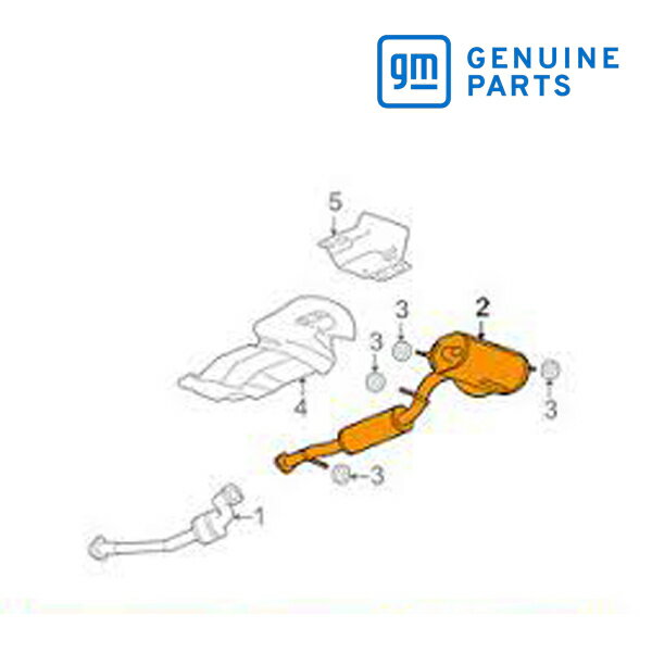 GM純正 リヤ マフラー エキゾースト 15931261 06-07y ハマー H3