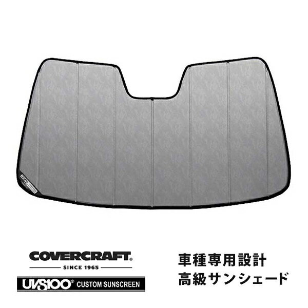 【CoverCraft 正規品】 専用設計 サンシェード クロームカモフラージュ 吸盤不要 折りたたみ式 14-22y JEEP ジープ KL チェロキー カメラ付ルームミラー有 カバークラフト ［真夏もへたらない3層構造で断熱効果抜群］