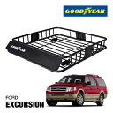 【GOODYEAR 正規品】スチール ルーフラック ROAD PRO ルーフキャリア ルーフバスケット GOODYEARロゴ入 パウダーコート仕上げ マットブラ...