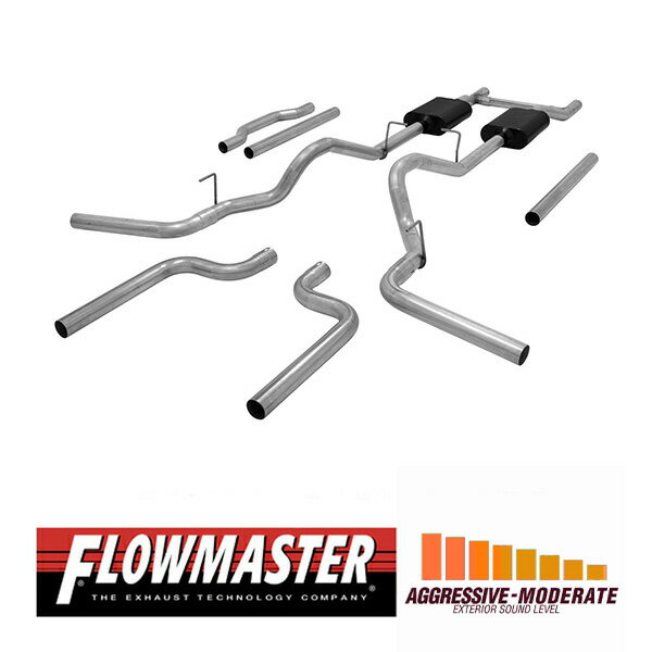 【FLOWMASTER 正規品】アメリカンサンダークロスメンバーバックエキゾーストシステム 73-74y C10 C20 2wd V8 17742 フローマスター