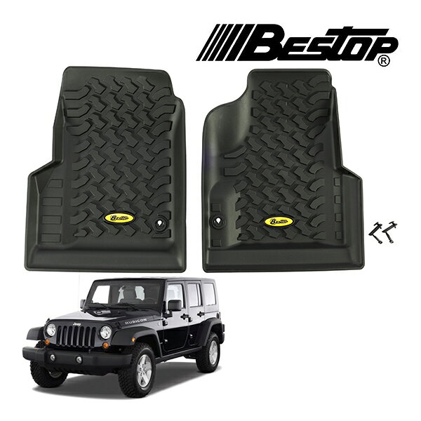 【BESTOP 正規品】BESTOP フロアマット(フロント用) ブラック 5151301 14-18y JK ラングラー 左ハンドル用 ベストップ
