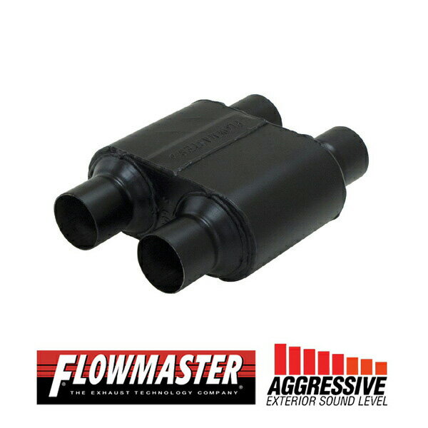 FLOW MASTER / フローマスター スーパー 10 マフラー #8425154 Dual in 2.50"/Dual out 2.50" - Aggresive Sound