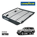【GOODYEAR 正規品】スチール ルーフラック MEGA PRO ルーフキャリア ルーフバスケット GOODYEARロゴ入 パウダーコート仕上げ マットブラ...