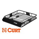 【4/25限定★エントリー必須！2人に1人ポイントバック！】【CURT 正規品】ルーフラック ルーフバスケット ルーフキャリア 18115 パウダーコート仕上げ マットブラック 内寸サイズ 105cm×94cm×14cm ベースキャリアに取付