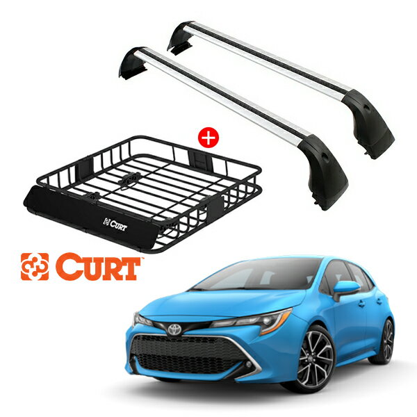 トヨタ カローラスポーツ 210系 ベースキャリア + CURT製 ルーフラック 18115 セット クロスバー ルー..