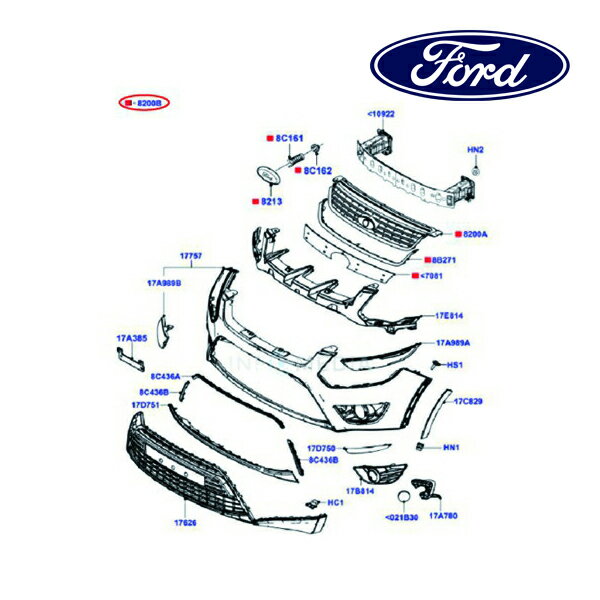 【楽天お買い物マラソン★エントリーでP10倍！】フォード純正 ラジエター グリル 1497839 10-12y クーガ