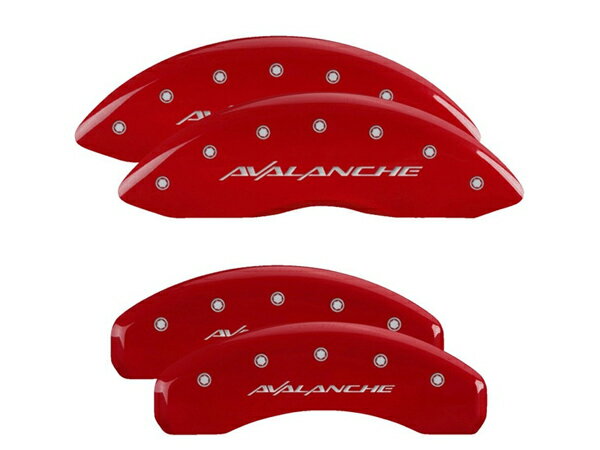 【大感謝祭★エントリーでP10倍！】【MGP 正規品】 02-06y シボレー アバランチ2500 専用設計 ブレーキ キャリパーカバー レッド アバランチロゴ アルミ製 14048SAVLRD