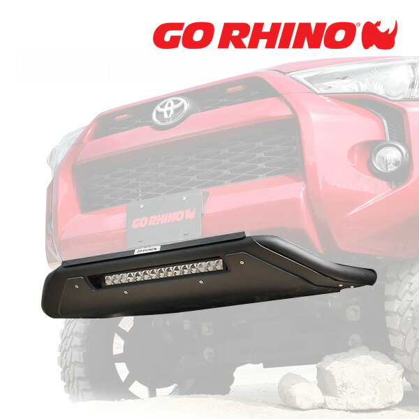 GO RHINO RC4 LR スキッドプレート フロントバンパーガード 20インチ LEDライトバー&ブラケット セット テクスチャーブラック5653620LT 14-21y トヨタ タンドラ クルーマックス ゴーライノ