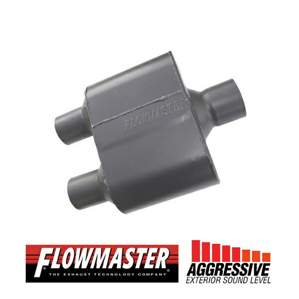 FLOW MASTER / フローマスター スーパー 10 マフラー 409S 8425152 Center in 2.50 /Dual out 2.25 - Aggresive Sound