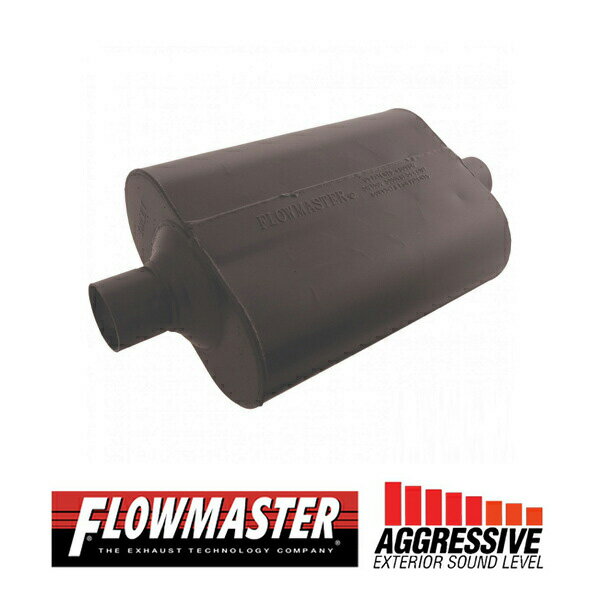 FLOW MASTER / フローマスター スーパー 40 マフラー #952445 Center in 2.25"/Center out 2.25" - Aggresive Sound トヨタ タコマ