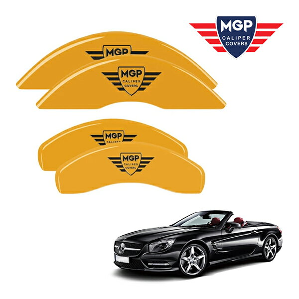 【MGP 正規品】 メルセデス・ベンツ SL550 R231 専用設計 ブレーキ キャリパーカバー イエロー MGPロゴ アルミ製 23203SMGPYL 1台分 セット