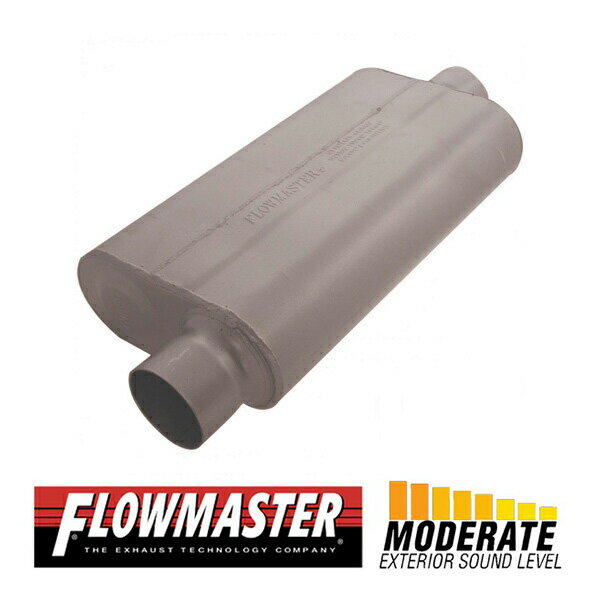 FLOW MASTER 50 デルタ フロー マフラー - 3.00 Offset In / 3.00 Center Out - Moderate Sound