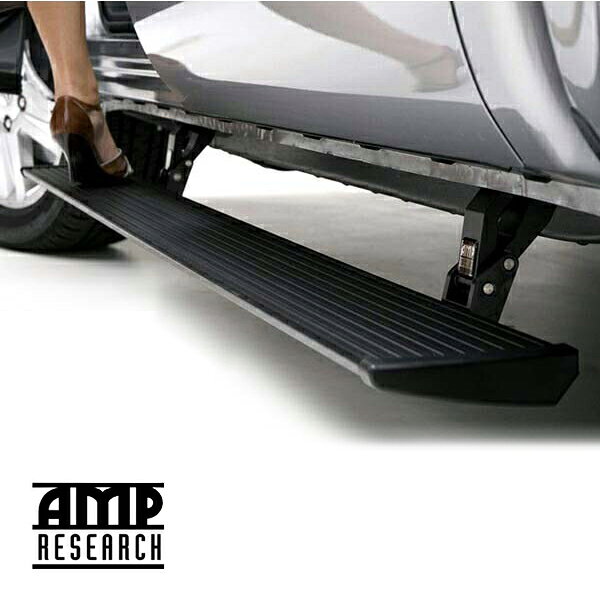 【AMP RESEARCH 正規品】 07-21y トヨタ タンドラ クルーマックス ダブルキャブ | 08-21y セコイア 電動 サイドステップ パワーステップ 電動格納 パワーランニングボード 75137-01A