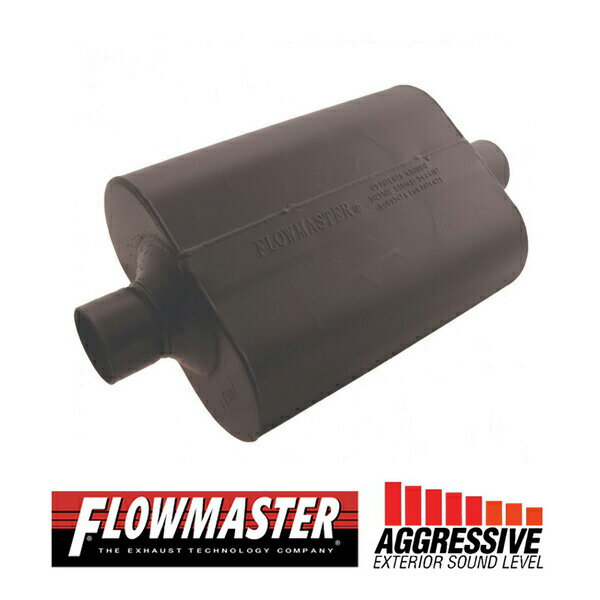 FLOW MASTER / フローマスター スーパー 40 マフラー #952545 Center in 2.50"/Center out 2.50" - Aggresive Sound