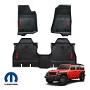 MOPAR純正 ラバーフロアマット JEEPロゴ入 前後セット オールウェザー ラバーマット ジープ JL ラングラー 4ドア アンリミテッド 右ハンドル/左ハンドル共通