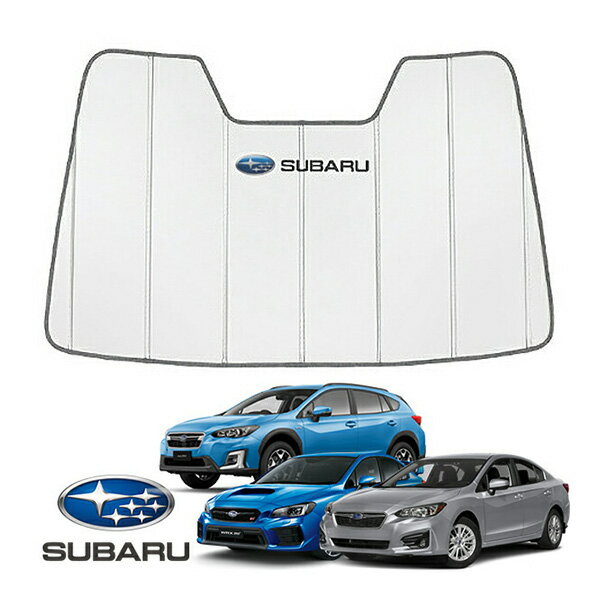 USスバル純正 専用設計 SUBARUロゴ入 サンシェード シルバー 吸盤不要 折りたたみ式 ケース付 クロストレック/インプレッサ GU系 XV GP/GT系 WRX STI VA系 レヴォーグ VM系 インプレッサスポーツ GP/GT系 インプレッサG4 GJ/GK系 アイサイト対応 カバークラフト