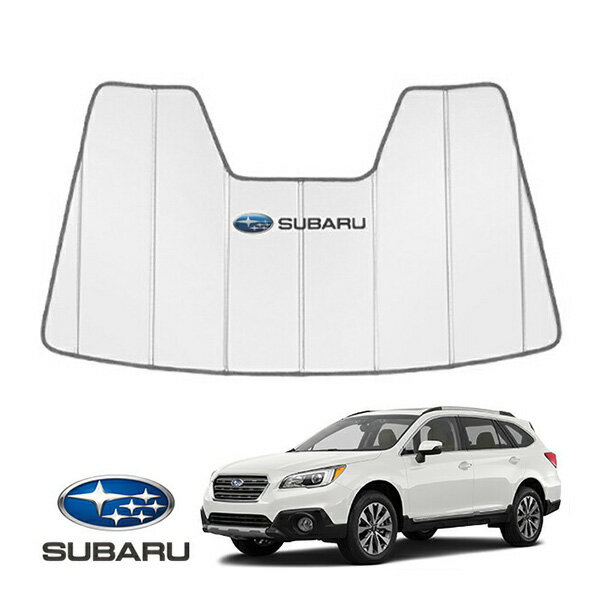 USスバル純正 専用設計 SUBARUロゴ入 サンシェード シルバー 吸盤不要 折りたたみ式 ケース付 スバル レガシィ アウトバック BS9 / B4 セダン BN9 アイサイト対応 カバークラフト製