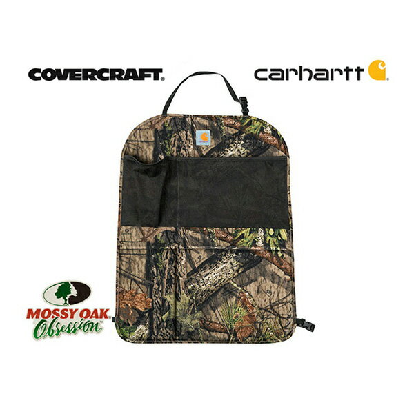 CoverCraft × Carhartt カーハート コラボ 後部座席 シートバック オーガナイザー モッシーオーク メッシュポケット 収納 小物入れ ドリンクホルダー 多機能 カバークラフト