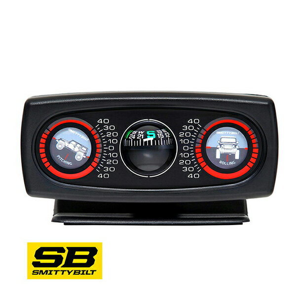 【ブラックフライデー★エントリーでP10倍!】【Smittybilt 正規品】 汎用 クリノメーター クライノメーター 791006 コンパス付 3連タイプ 傾斜計 車載 ジープ JK/JL ラングラー JT グラディエーター スミッティビルト