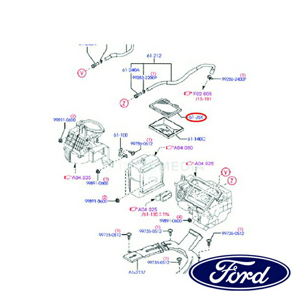 フォード純正 エアコンフィルター E11261J6XA 06-09y エスケープ