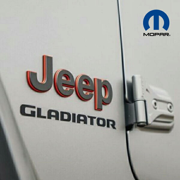 【楽天お買い物マラソン★エントリーでP10倍！】MOPAR純正 JEEPエンブレム(ガンメタ&モハベオレンジ) 68466529AA 18y- ジープ JL ラングラー、20y- JT グラディエーター サイド フェンダー用