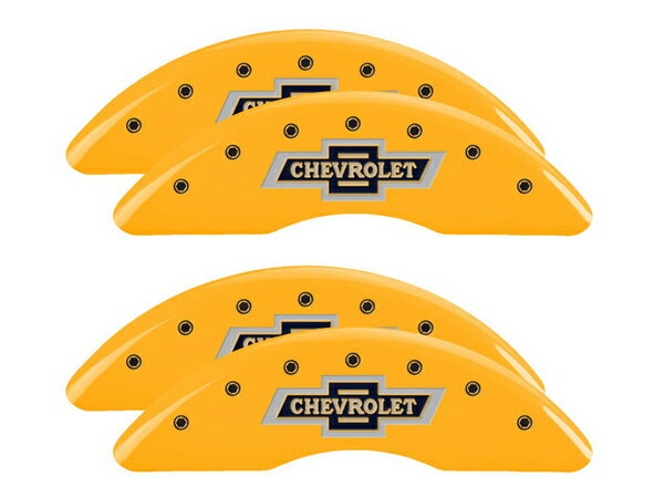 【大感謝祭★エントリーでP10倍！】【MGP 正規品】 11-19y シボレー シルバラード 2500HD 専用設計 ブレーキ キャリパーカバー イエロー 100 Anniv. シボレーロゴ 14048SSS1YL