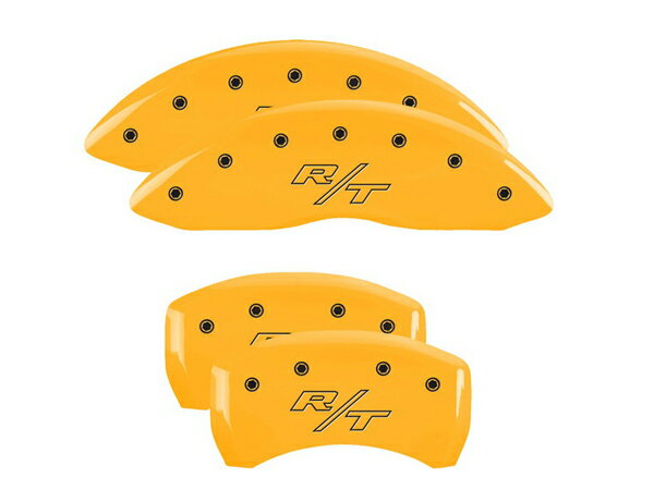 【MGP 正規品】 11-21y ダッジ チャージャー チャレンジャー 専用設計 ブレーキ キャリパーカバー イエロー RT(ビンテージ)ロゴ 12162SRTRYL