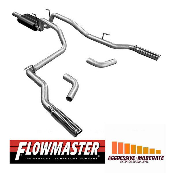 【FLOWMASTER 正規品】アメリカンサンダーキャタバックエキゾーストシステム 06-08y ラム 1500 5.7L 17423 フローマスター