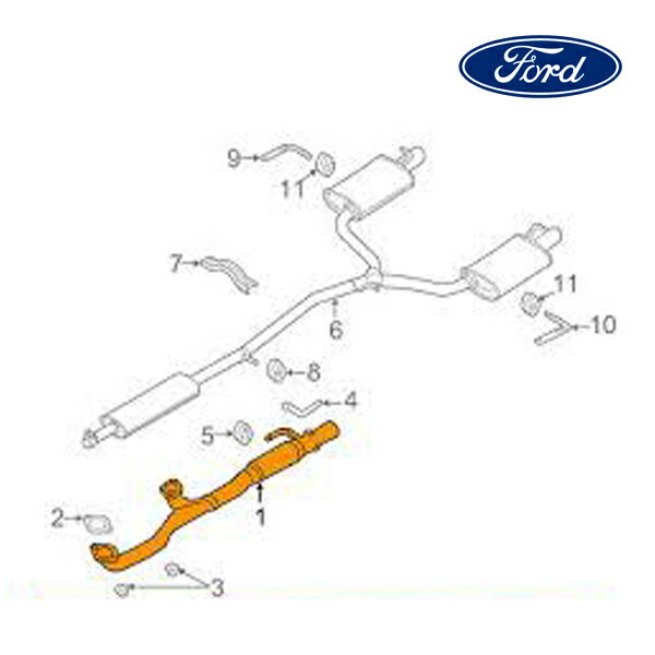 【FORD/フォード純正品】 キャタリック コンバーター 触媒 キャタライザー エキパイ 11-19y エクスプローラー DB5Z5G274B