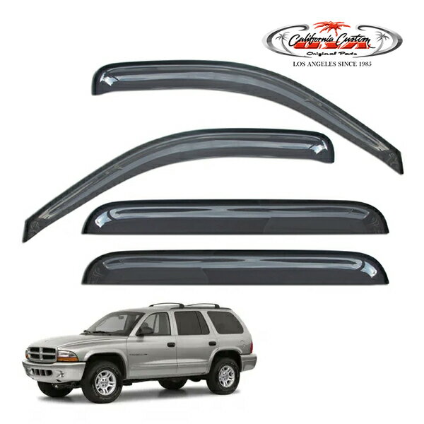 【大感謝祭★エントリーでP10倍！】ドアバイザーサイド バイザー ウインドウバイザー スモークバイザー貼り付け式 4枚セット ダッジ 98-03y デュランゴ