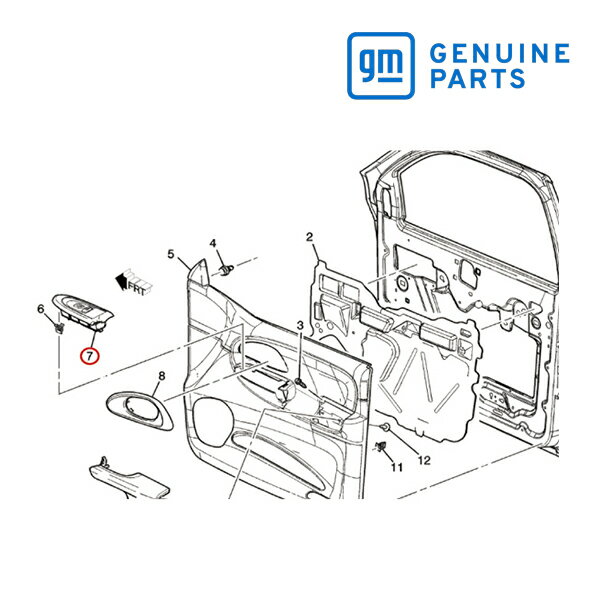 【GM/ジーエム純正品】 パワーウインド スイッチ 助手席 フロント 右側 06-09y トレイルブレイザー トレイルブレイザーEXT用 25866984
