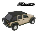 【BESTOP 正規品】BESTOP TREKTOP NX GLIDE ソフトトップ(折り畳み式) ブラックツイル 5492317 07-18y JK ラングラー 4ドア