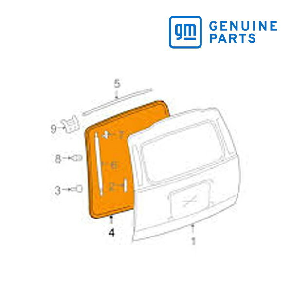 Aero Parts - GM純正 テールゲート リアゲート オープニング ウェザーストリップ ボディ側 22775503 07-13y エスカレード/タホ/ユーコン/サバーバン etc