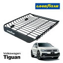 【GOODYEAR 正規品】スチール ルーフラック MEGA PRO ルーフキャリア ルーフバスケット GOODYEARロゴ入 パウダーコート仕上げ マットブラ...