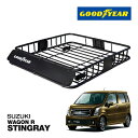 【GOODYEAR 正規品】スチール ルーフラック ROAD PRO ルーフキャリア ルーフバスケット GOODYEARロゴ入 パウダーコート仕上げ マットブラ...