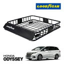 【GOODYEAR 正規品】スチール ルーフラック ROAD PRO ルーフキャリア ルーフバスケット GOODYEARロゴ入 パウダーコート仕上げ マットブラ...
