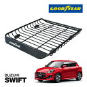 【GOODYEAR 正規品】スチール ルーフラック MEGA PRO ルーフキャリア ルーフバスケット GOODYEARロゴ入 パウダーコート仕上げ マットブラ...