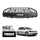 【THULE 正規品】キャニオンXT ルーフラック ルーフバスケット ルーフキャリア 859XT パウダーコート仕上げ マットブラック 内寸サイズ 104cm×...