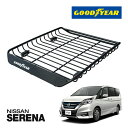 【GOODYEAR 正規品】スチール ルーフラック MEGA PRO ルーフキャリア ルーフバスケット GOODYEARロゴ入 パウダーコート仕上げ マットブラ...