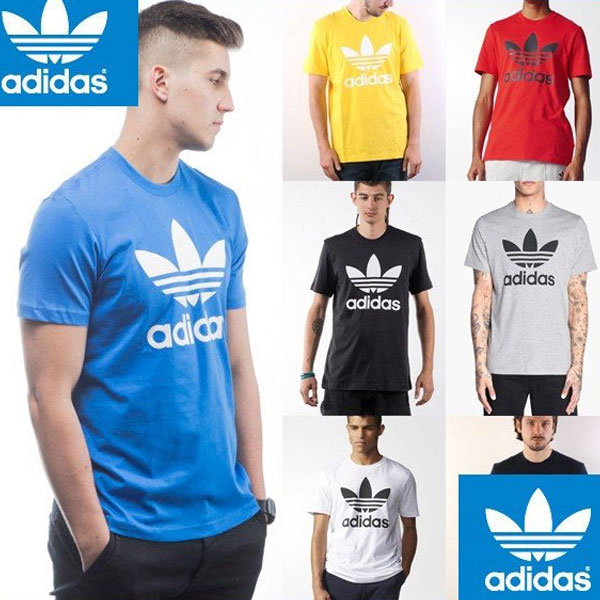 【売り尽くし】【ラストSALE】アディダスadidasオリジナルス Tシャツ OG TREFOIL TEE トレフォイル ORIGINAL半袖 Tee TEEシャツ 青 黄色 白 スポーツ アウトドア BBQ キャンプ おしゃれ