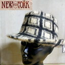 ニューヨークハット 帽子 レディース 【売り尽くし】NEW YORK HAT ニューヨークハット ワークキャップ 帽子 MADE in U.S.Aメンズ レディース ハット ハット帽 毛糸 アンゴラ混モヘア インポートブランドBOXED HAT タータンチェック　MADE in U.S.A アメカジ [1223]