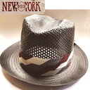 【売り尽くし】NEW YORK HAT Diego 2310ニューヨークハット ワークキャップ 帽子 メンズ レディース ハット インポートブランド　麦わら　中折れハット　黒　ストローハット 　MADE in U.S.A[0324]