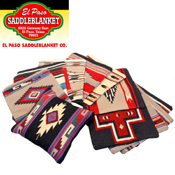 エルパソ ELPASO SADDLEBLANKET CO. ブランケット クッションカバーエルパソ キャンプ グランピング チマヨ サラペ サラッペ ネイティブ ベランピング メキシカンラグ エスニックPillow Covers ピローカバー