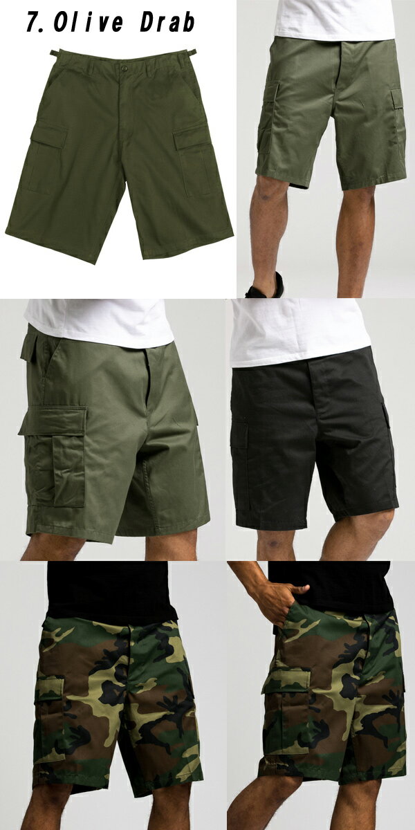 ロスコ ハーフパンツ　Rothco Long Length BDU Short ロングレングス 短パン ショートパンツ カーゴパンツ 半ズボン　軍物ミリタリーパンツZIPジップフライ　チャック迷彩インポートブランド ボトムス海外買い付け【楽ギフ_包装】[0618]